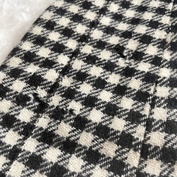 Black & white gingham pleated skirt - PLEASE COMMENT BEFORE BUYING - Picture 3 of 4